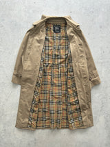 Vintage Burberry Nova Check Trench Coat / Mac (XL)