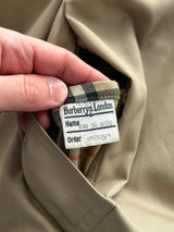 Vintage Burberry Nova Check Trench Coat / Mac (XL)