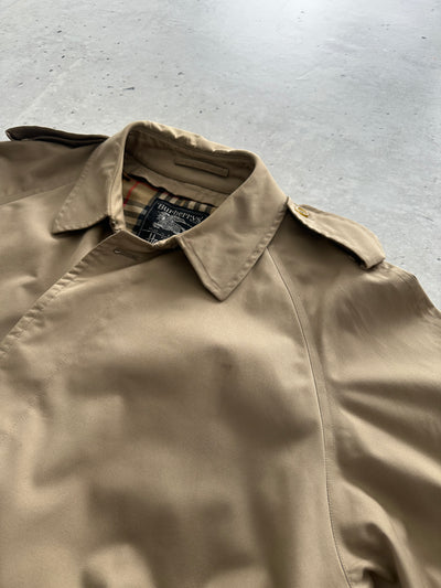 Vintage Burberry Nova Check Trench Coat / Mac (XL)