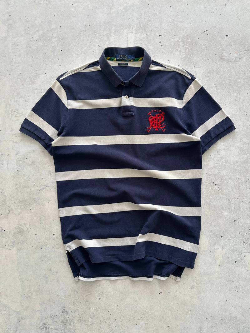 Ralph Lauren Big Logo Stripe Polo Shirt (L)