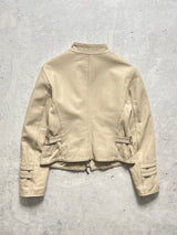 Vintage Italian Leather Coconuda biker Jacket (Women's S)