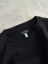 Armani Jeans Ribbed Wool Crewneck Knit Jumper (M)