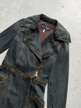 Vintage Armani Jeans 2 in 1 Denim Jacket (Women's Size 8)