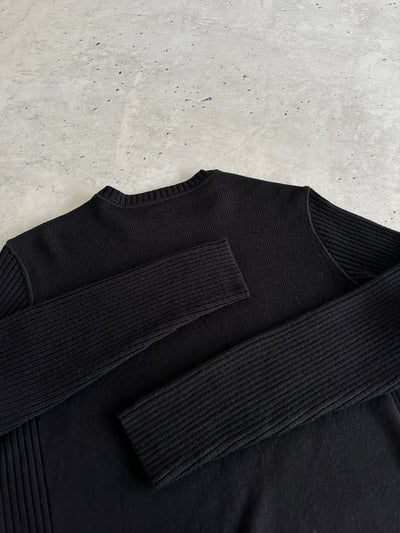 Armani Jeans Ribbed Wool Crewneck Knit Jumper (M)