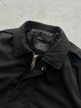 Schott Shearling Collar Zip Up Bomber Jacket (S)