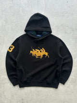 Ralph Lauren Big Logo Tartan Pullover Hoodie (L)