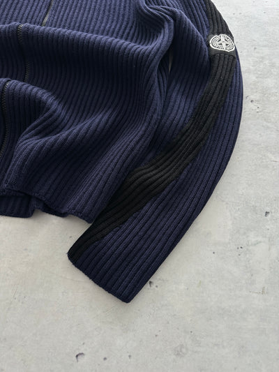 AW/04 Stone Island Patch Logo Wool Zip Up Jumper (S)