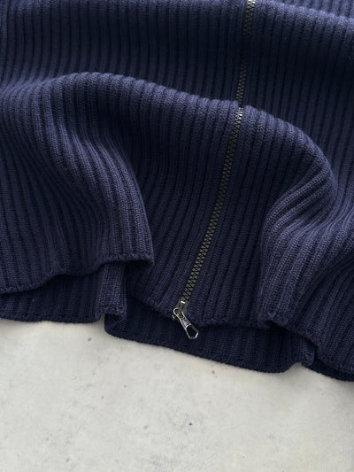 AW/04 Stone Island Patch Logo Wool Zip Up Jumper (S)