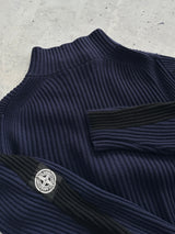 AW/04 Stone Island Patch Logo Wool Zip Up Jumper (S)