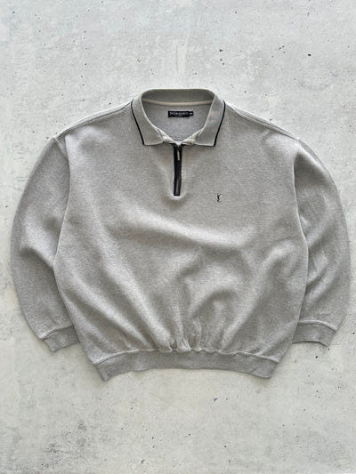 Vintage YSL Heavyweight 1/4 Zip Pullover Jumper (XL)