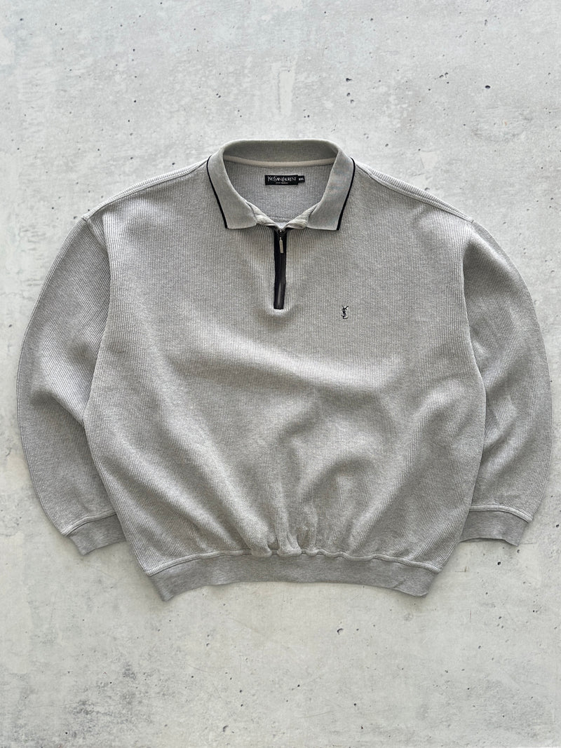 Vintage YSL Heavyweight 1/4 Zip Pullover Jumper (XL)