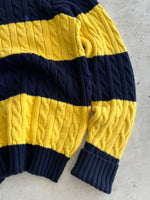 Ralph Lauren Cable Knit Stripe Jumper (L)