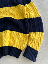 Ralph Lauren Cable Knit Stripe Jumper (L)