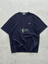 80's Chemise Lacoste Embroidered Tennis T Shirt (XL)