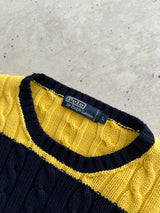Ralph Lauren Cable Knit Stripe Jumper (L)