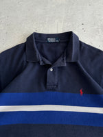 90's Ralph Lauren Stripe Polo Shirt (XL)