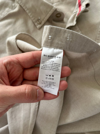 00's Burberry Nova Check Linen / Cotton Long Sleeve Shirt (XXL)