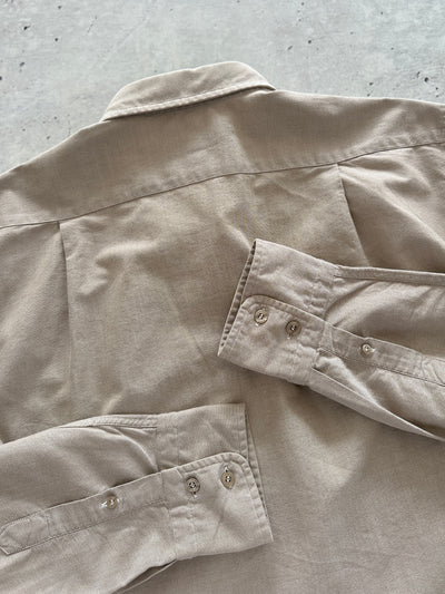 00's Burberry Nova Check Linen / Cotton Long Sleeve Shirt (XXL)