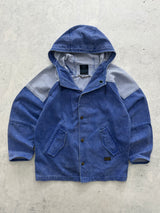 90's Valentino US coast squadrons Embroidered Denim Jacket (XL)