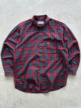 90's Burberry nova check Flannel Shirt (XL)