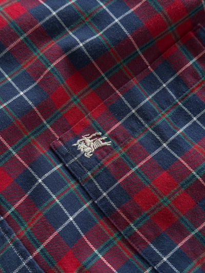 90's Burberry nova check Flannel Shirt (XL)