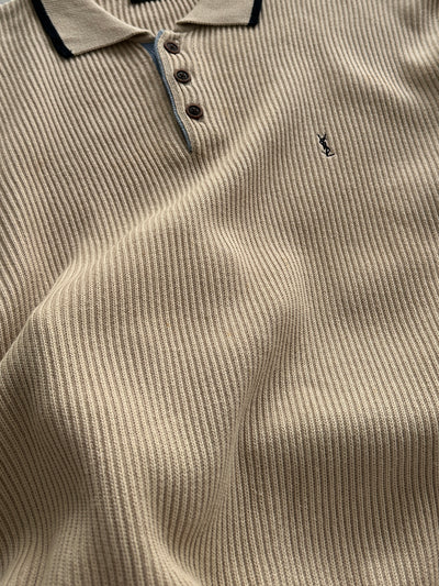 Vintage YSL Chunky Ribbed Pullover Knit Jumper (XL)