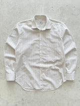 90's Valentino Chemises Vertical Stripe Long Sleeve Shirt (L)