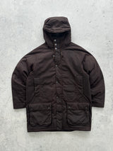 Barbour Beaufort Hooded Wax Parka Jacket (L)