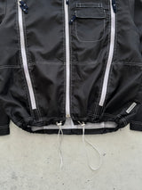 00's Armani Jeans Modular Contrast Stitch Zip Up Hooded Jacket (L/XL)