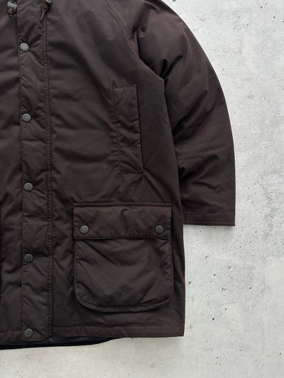 Barbour Beaufort Hooded Wax Parka Jacket (L)