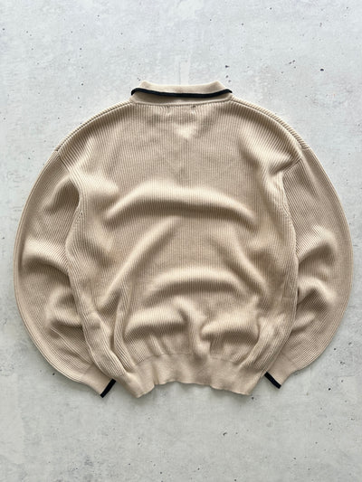 Vintage YSL Chunky Ribbed Pullover Knit Jumper (XL)