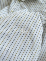 90's Valentino Chemises Vertical Stripe Long Sleeve Shirt (L)