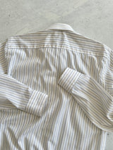90's Valentino Chemises Vertical Stripe Long Sleeve Shirt (L)