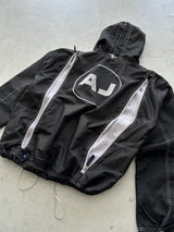 00's Armani Jeans Modular Contrast Stitch Zip Up Hooded Jacket (L/XL)
