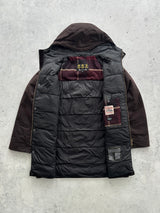 Barbour Beaufort Hooded Wax Parka Jacket (L)