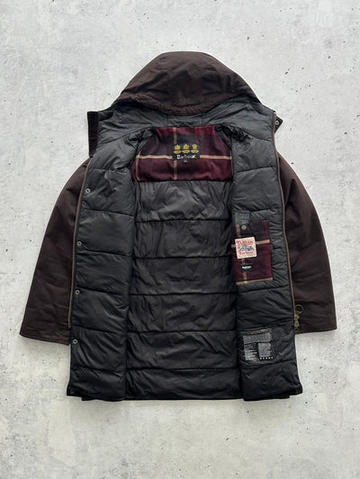 Barbour Beaufort Hooded Wax Parka Jacket (L)