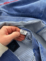 90's Valentino US coast squadrons Embroidered Denim Jacket (XL)