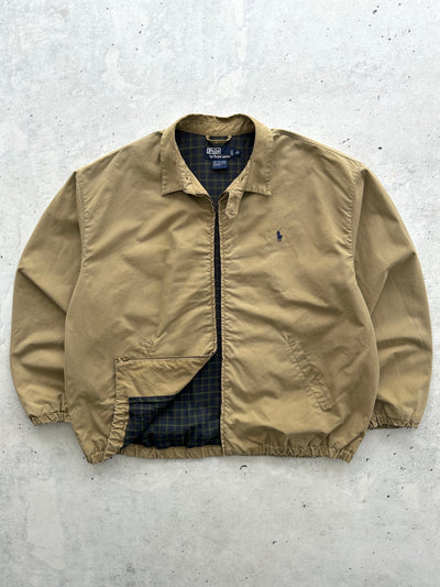90's Ralph Lauren Tartan Lined Zip Up Harrington Jacket (XL)