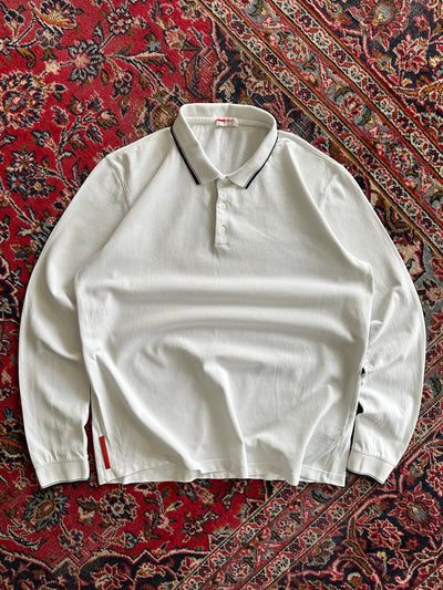 00's Prada Sport Long Sleeve Polo Shirt (L)