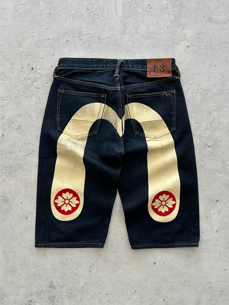 00's Evisu Gull Wing Denim Shorts (W30)