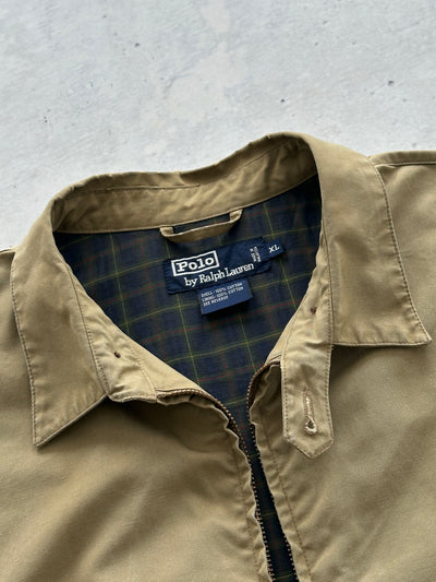 90's Ralph Lauren Tartan Lined Zip Up Harrington Jacket (XL)