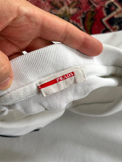 00's Prada Sport Long Sleeve Polo Shirt (L)