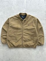 90's Ralph Lauren Tartan Lined Zip Up Harrington Jacket (XL)