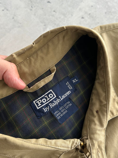 90's Ralph Lauren Tartan Lined Zip Up Harrington Jacket (XL)