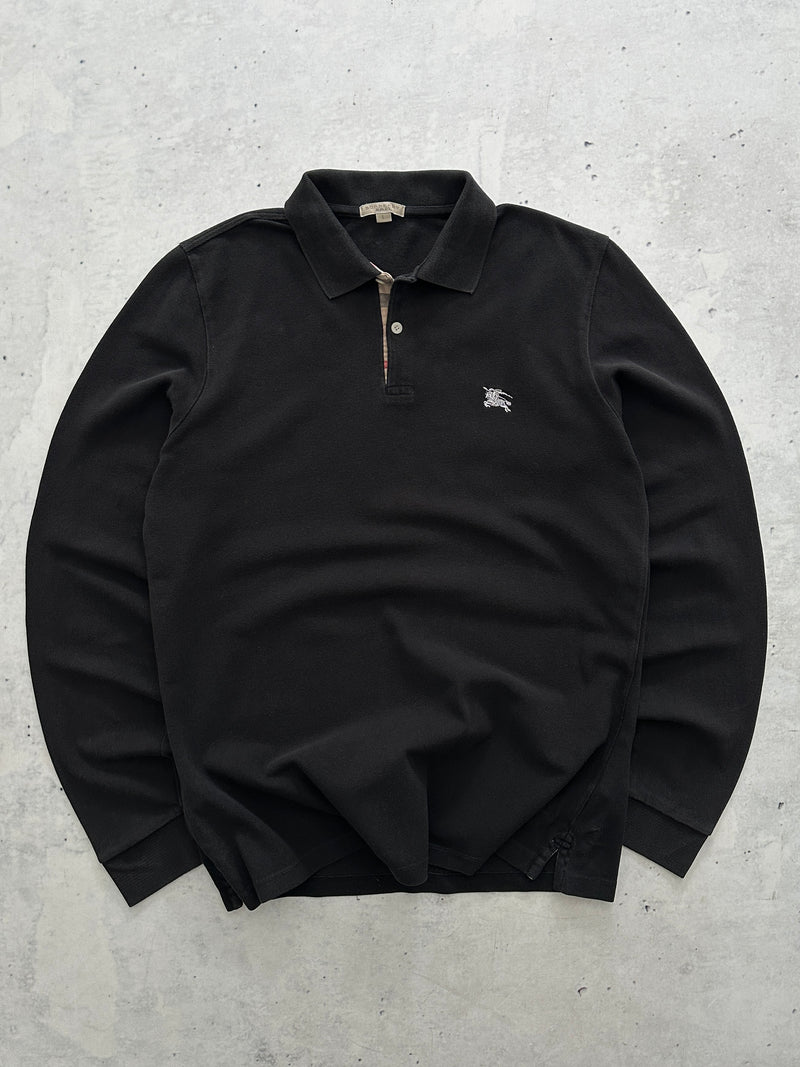 00's Burberry Brit Long Sleeve Polo Shirt (L)