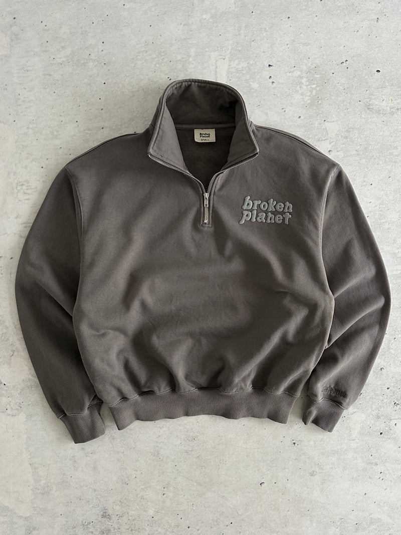 Broken Planet Heavyweight 1/4 Zip Pullover Sweatshirt (S)
