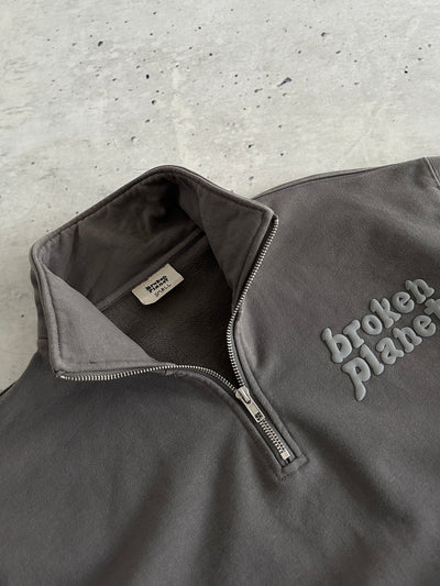 Broken Planet Heavyweight 1/4 Zip Pullover Sweatshirt (S)