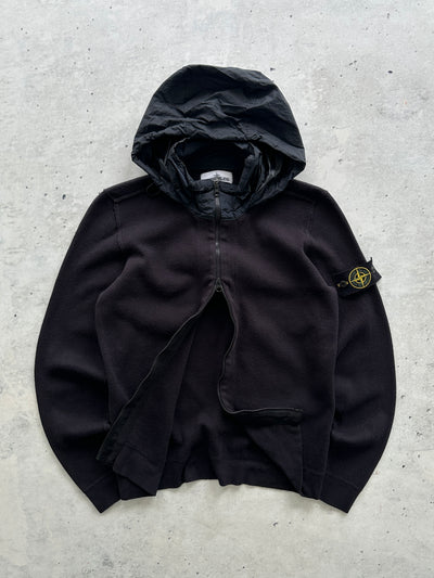 SS/18 Stone Island Nylon Hood Zip Up Jumper (S)