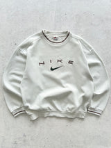 90's Nike Spell Out Heavyweight Crewneck Sweatshirt (M)