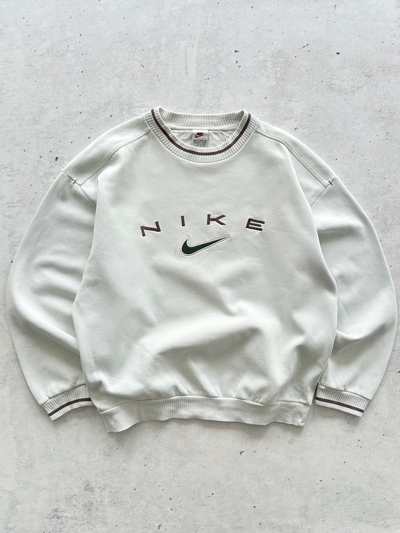 90's Nike Spell Out Heavyweight Crewneck Sweatshirt (M)